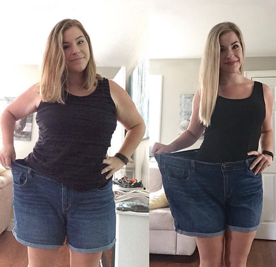 Before and after photo illustrating a healthy lifestyle transformation supported by consistent daily habits
